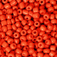 Seed beads 8/0 (3mm) Tangerine tango red